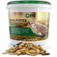 Behälter mit Orni Igelnahrung mit Insekten, mit einem Igelbild und einem Text, der hervorhebt, dass es getreidefrei und für wilde Igel geeignet ist.