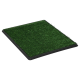 Künstliche Gras-Haustier-Toilettenmatte mit schwarzem Rand, entworfen für den Innen- oder Außenbereich.