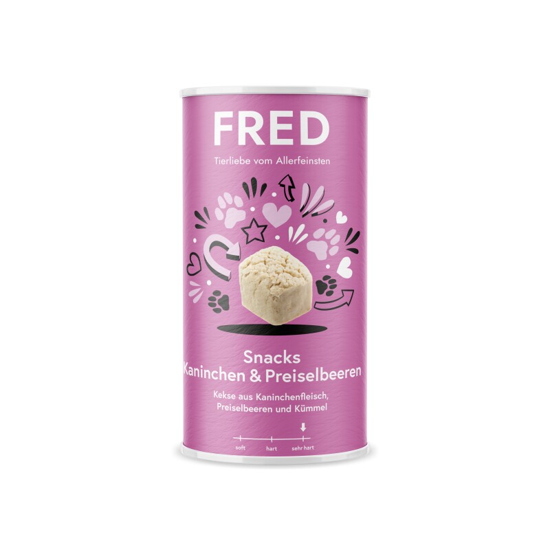 Fred & Felia FRED Snacks Kaninchen & Preiselbeeren (280g)