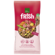 Real Nature ‚frish‘ Adult-Hundefutterbeutel, rötlich-pink, Badge „NEW - NEU“, Schüssel mit Rindfleisch, Kartoffel, Karotte und Erbsen