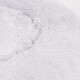 Weiches, flauschiges weißes Haustierbett mit plüschiger Textur, ideal um Komfort für Haustiere zu bieten.