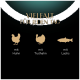 L'image présente des silhouettes d'un poulet, d'une dinde et d'un saumon, avec le texte "VIELFALT FÜR JEDEN TAG" et "mit Huhn, mit Truthahn, mit Lachs."