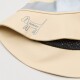 Eimerhut aus Upcycled-Stoff beige L