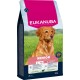 Eukanuba Senior Hundefutterbeutel mit einem Golden Retriever, für Hunde über 5 Jahre, reich an Lamm und Reis, 12 kg.