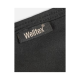 Nahaufnahme eines schwarzen Stoffes mit einem aufgenähten Welltex®-Label.