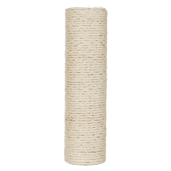 Griffoir en sisal naturel, de forme cylindrique, en corde bien enroulée, idéal pour les chats pour gratter et jouer.