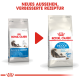 Vergleich der Verpackung von Royal Canin Indoor Long Hair Katzenfutter, mit neuem Design und verbesserter Formel, mit Text auf Deutsch.