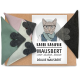 Katzenminze-Maus-Spielzeuge in Grün, Rosa, Weiß und Schwarz mit Filzohren, präsentiert auf einer Schachtel mit der Aufschrift "Kater Kasimir Mausbert Deluxe Mausbert."