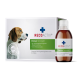 Ein Beagle-Hundprofil neben einer Box von RECOACTIV Immun Tonicum, einem flüssigen Nahrungsergänzungsmittel für Hunde, mit einer sichtbaren 90 ml Flasche.