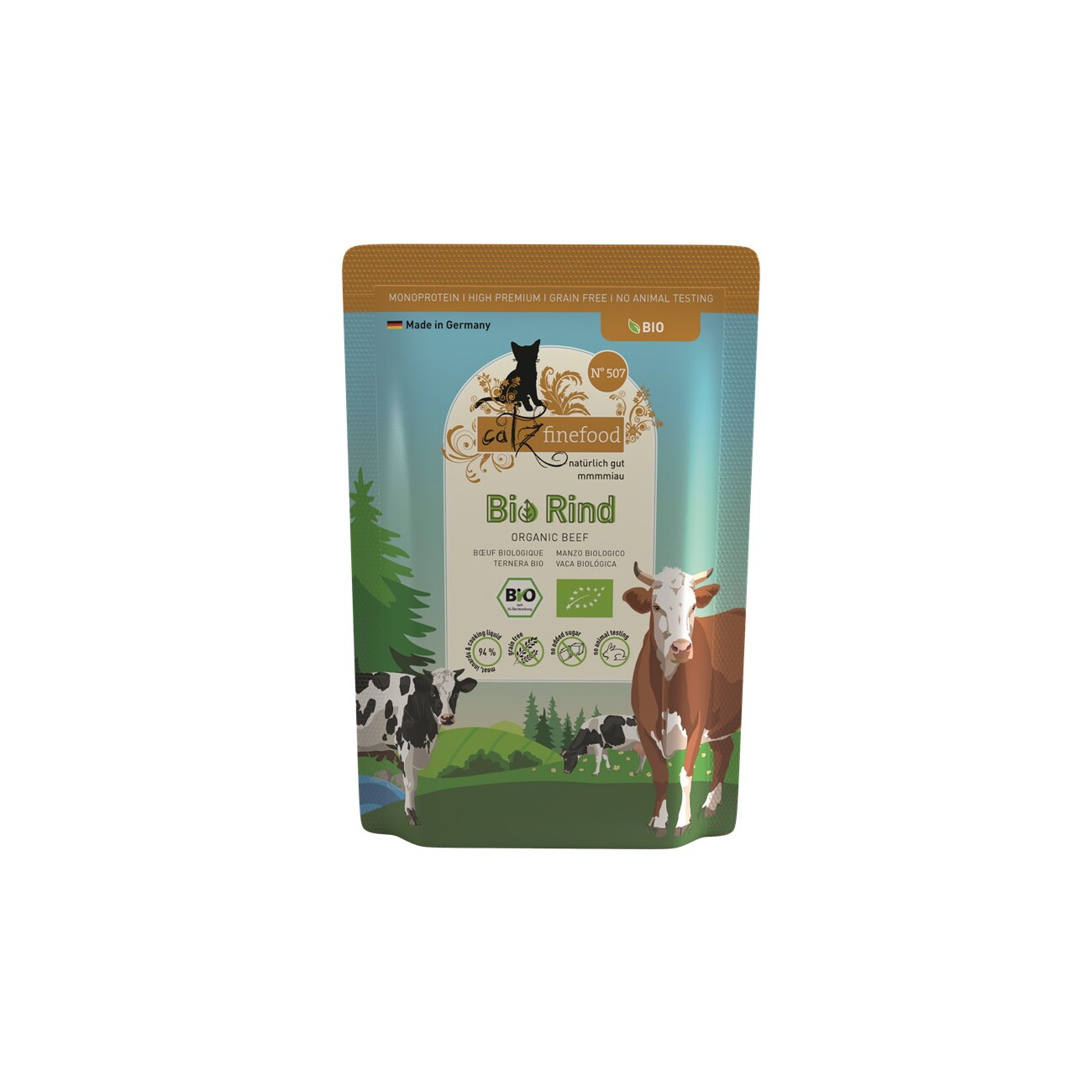 Catz finefood Nassfutter Katze Bio Adult No. 507 Rind 12x85 g
