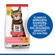 Hill's Science Plan Light Katzenfutterbeutel mit einer Bengal-Katze, mit Text, der die Vorteile zur Erhaltung eines gesunden Gewichts hervorhebt.