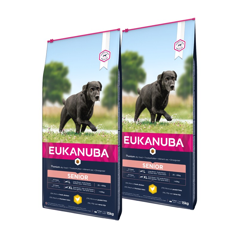 EUKANUBA Droog Hondenvoer Large Breed Caring Senior, Kip 2x15 kg