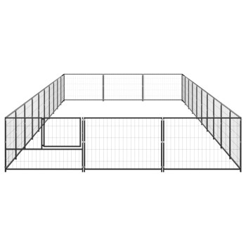 Hundezwinger Stahl schwarz 10 m, 3 m, 70 cm
