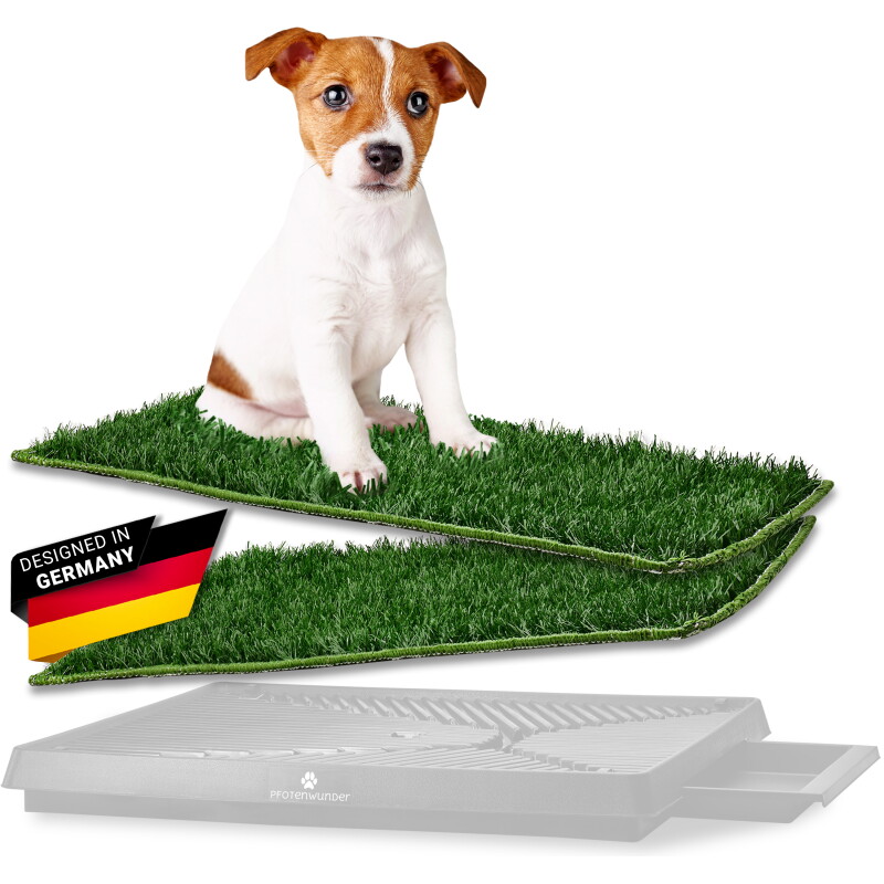 PfotenWunder® 5x Ersatzrasen für 63cm-Hundeklo, Hundetoilette für kleine & große Hunde, 100% Festes Gras, Welpentoilette drinnen Welpenklo zuhause...