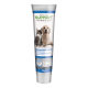Tube mit PetBalance Support Beruhigungspaste für Haustiere, mit einem Hund und einer Katze auf der Vorderseite, beschriftet in Deutsch, Französisch und Italienisch.