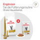 Royal Canin Urinary S/O Katzen-Trocken- und Nassfutter (Moderate Calorie), Trockenfutter und Nassfutter auf einem Teller, rot +