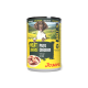 Josera Adult Hundefutterdose mit der Aufschrift 'Meat Lovers Pure Chicken', Hundefoto, einer Schale mit Hühnerfleisch und dem Hinweis 'Grain Free'.
