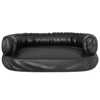 Hundebett Ergonomisch Kunstleder schwarz S