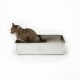 STEELOO Katzentoilette silber