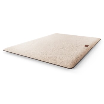 kuschelige Hundematte Calliope aus Teddy Material beige XL