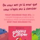 Sac rose de nourriture pour animaux Edgard & Cooper avec slogan en français et texte visible « POULET BIOLOGIQUE FRAIS 25 % » et illustrations de produits frais