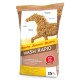 15 kg Sack Josera Mash Rapid Pferdefutter, mit einer Pferdesilhouette und Vorteilen wie "glänzendes Fell" und "Hoher Leingehalts."
