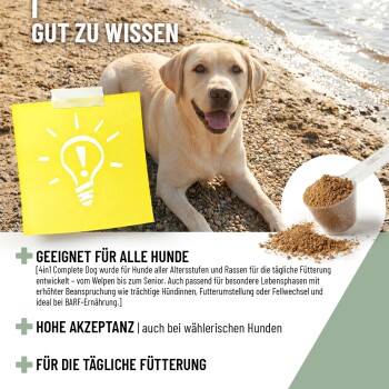 Eine Collage einer Person mit einer Katze, einer anderen mit einem Hund und einer Frau mit einem Pferd, mit den Worten "NATURPRODUKTE" und "Damit es dir gut geht."