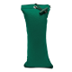Grüner, strapazierfähiger Stoff-Dummy für Hundetraining mit schwarzem Kordelzug und Stopper.
