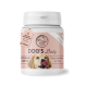 Weiß-rosa Behälter mit Dog's Daily Multivitamin-Tabletten für Hunde, 85 Tabletten, mit Tierlogo und deutschem Text.