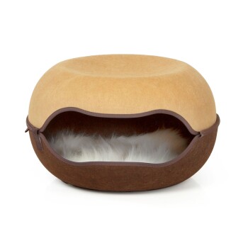 Filz Katzennest 2.0 braun/ beige