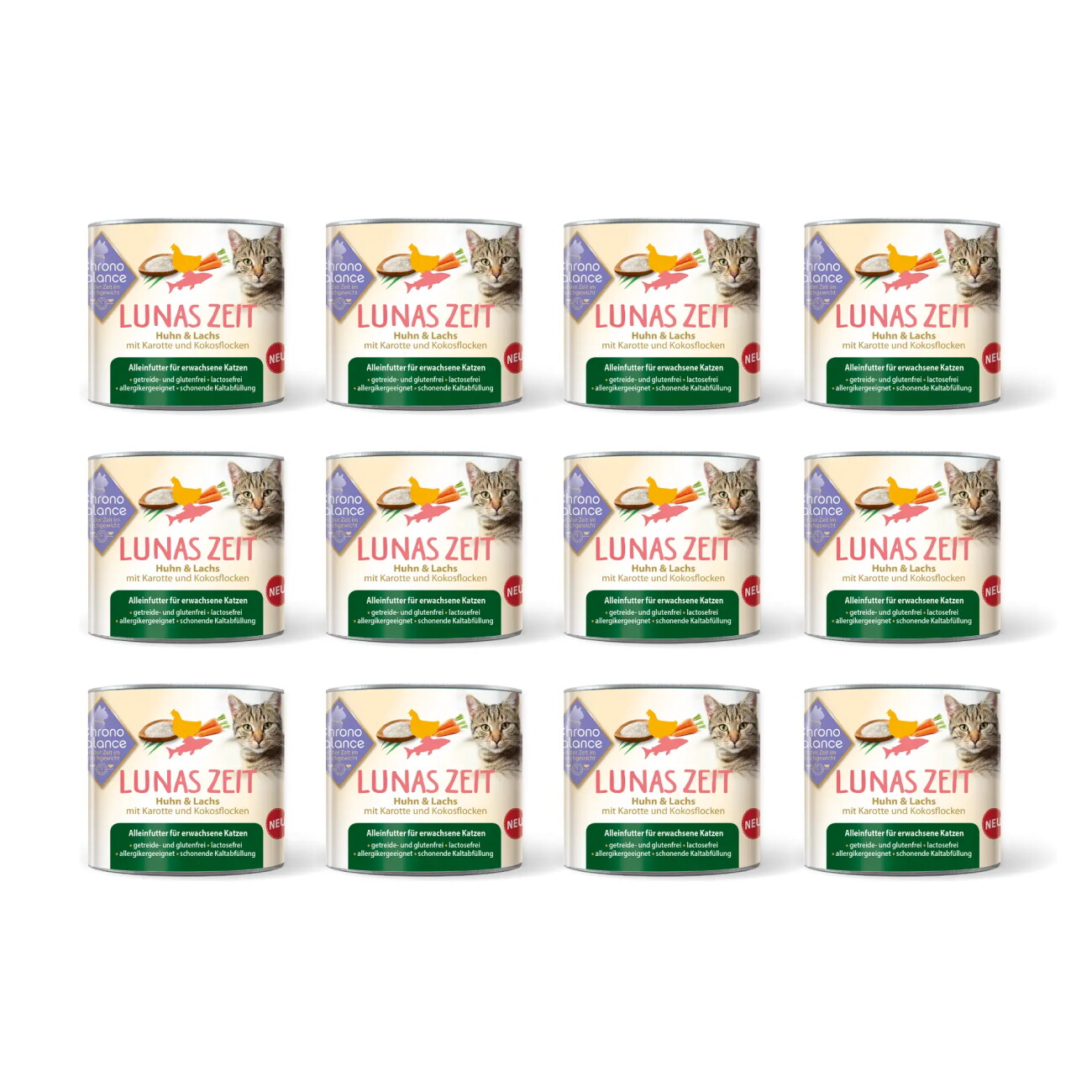 ChronoBalance Alleinfutter Huhn & Lachs mit Karotte und Kokosflocken 2,4 kg