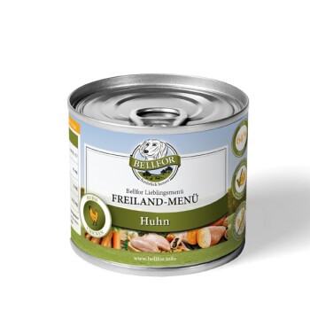 Hundefutter Nass mit Huhn - Freiland-Menü - 200g