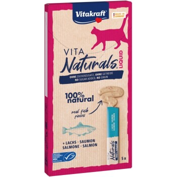 Vitakraft Naturals Liquid Snack Bœuf 11 x 5 morceaux Saumon 11x5 pcs