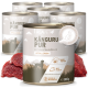 Dosen von Reavet-Tiernahrung mit Aufschrift „Känguru Pur“ — hypoallergen, mit einer einzigen Proteinquelle (Känguru), 100 % Fleisch, zucker- und getreidefrei, 800 g