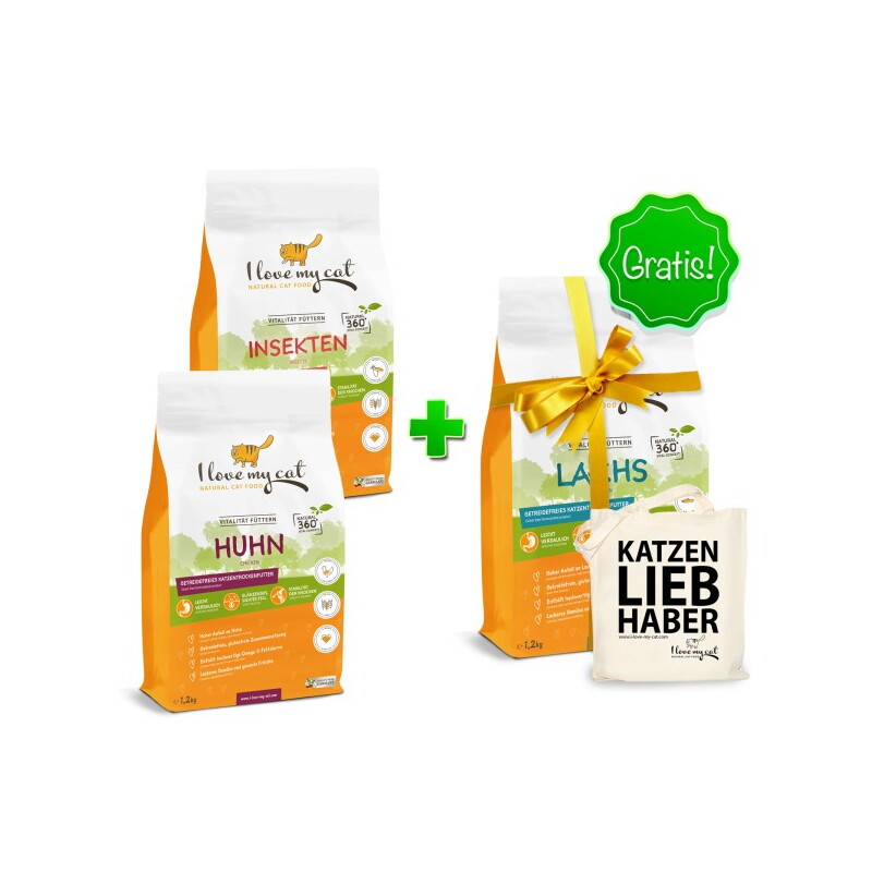 I love my cat Sparset mit Katzentrockenfutter