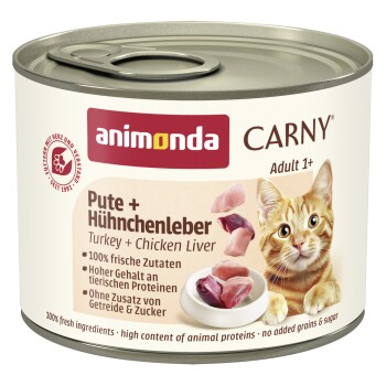 Comparer les prix de animonda Carny nourriture humide pour chat adulte Dinde & agneau 12x200 g