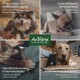 Tierprodukt-Werbung mit Hunden. Höhepunkte: Snack für Training, Stressabbau, Zahnreinigung und Tipps zum Verstecken von Leckerlis. Marke: AniForte.