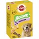 Verpackung von Pedigree Biscrrok Multi Mix Hundeleckerlis, mit verschiedenen Formen von Keksen und einem Gewicht von 500g.