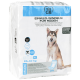 Einweg-Hundewindeln für Rüden, mit einem Husky-Bild, erhältlich in den Größen SML und XL, geeignet für Hunde mit einem Gewicht von 25-40 kg.