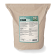 Braune Papiertüte mit der Aufschrift "Geflügel Staubbad" für die Geflügelpflege, die 10 kg Produkt enthält, mit Gebrauchsanweisungen und aufgelisteten Zutaten.