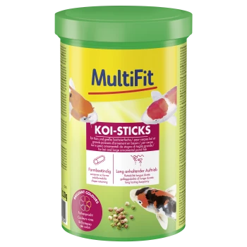 MultiFit Koi-Sticks Fischfutter für Koi und große Zierfische, formstabil mit langanhaltendem Auftrieb.