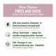 Freeland Duck Hundefutterverpackung: getreidefrei, hergestellt in Deutschland, Omega-3 für die Vitalität empfindlicher Hunde.