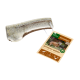 Un os à mâcher naturel en bois de cerf pour chiens, étiqueté "Wilderness Pure Snack" avec une image d'un renard, poids 2,5 kg, taille L.