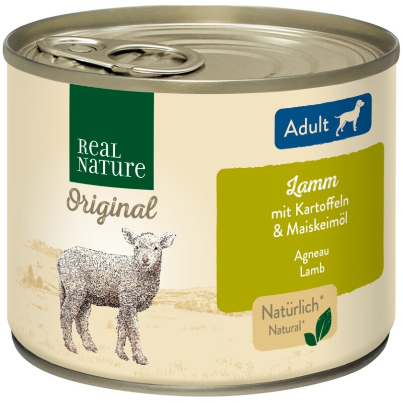 REAL NATURE Adult Agneau aux pommes de terre 6x200 g