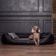 ® Orthopädisches Hundebett NESTOR | Starkes Oxford 2000D DUO | Extra Robust Schwarz graphit schwarz 1,85 m, 25 cm, 1,15 m