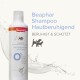 Beaphar Beruhigendes Shampoo für Haustiere, 0% Parfüm, Sulfate, Farbstoffe, Silikone, Parabene, pH-neutral, mit Hunde- und Katzensymbolen.