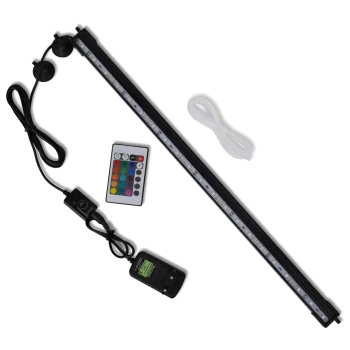 LED-Aquariumlicht mit Fernbedienung, Netzadapter und Montageset, entworfen zur Verbesserung aquatischer Umgebungen.
