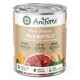 Dosen-Hundefutter mit der Aufschrift "AniForte Pure Nature Wild Buffalo", mit 60% Büffelfleisch, glutenfrei und in Deutschland hergestellt.