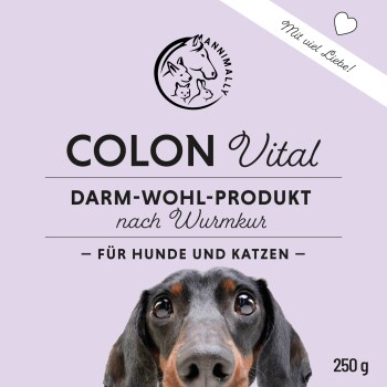 Darm-Wohl-Produkt zur Darmsanierung für Hunde & Katzen, ideal bei Stress, Allergien und nach Antibiotikabehandlungen.