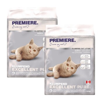 Excellent Clumping Litter Pure, scent-free 2x12 kg